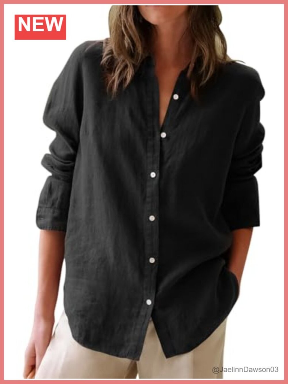 100% Cotton Oxford Button Down Shirt Long Sleeve Collared Blouse